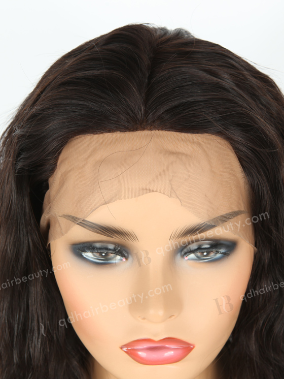 In Stock Indian Remy Hair 14" Natural Wave Natural Color 360 Lace Wig 360LW-01002