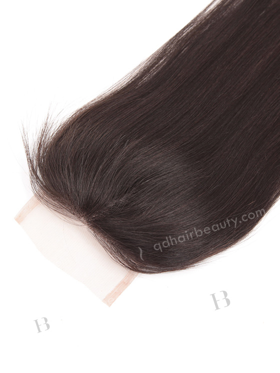 In Stock Chinese Virgin Hair 16" Yaki Natural Color Top Closure STC-329