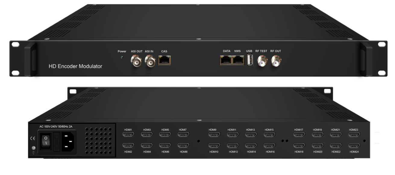HDMI input DVB-C、DVBT/T2 DVB-S2, ISDB-T RF output encoder modulator