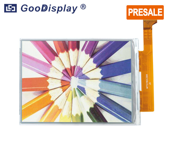 7.8 inch DES full color slurry ePaper display, GDEW078C01