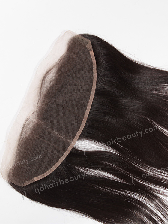 In Stock Indian Virgin Hair 12" Straight Natural Color Lace Frontal SKF-057