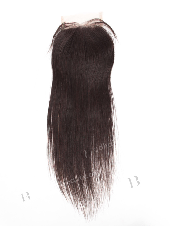 In Stock Brazilian Virgin Hair 14" Straight Natural Color Top Closure STC-266
