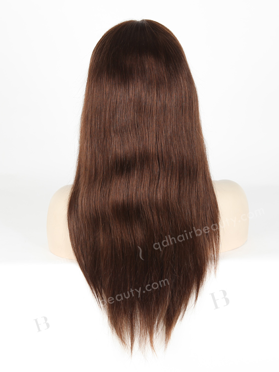 In Stock Indian Remy Hair 16" Straight Color 3# Blended Color Lace Front Wig MLF-01014