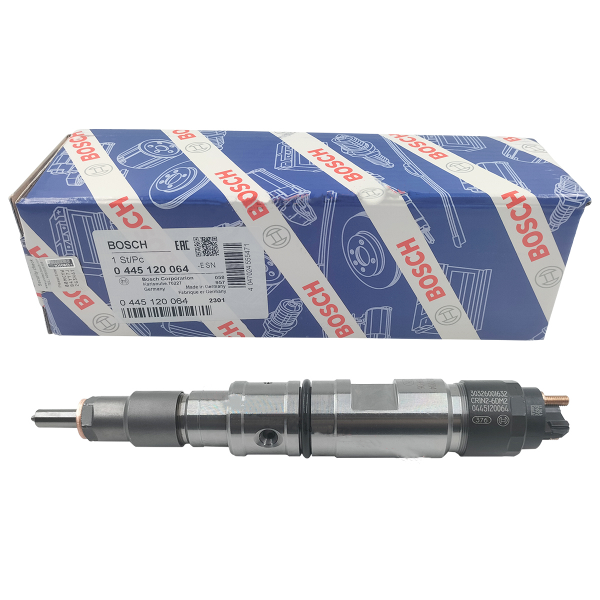 GENUINE AND BRAND NEW DIESEL FUEL COMMON RAIL INJECTOR 0445120345, 0491-5316, 0445120064 FOR EC350D, D8K ENGINE
