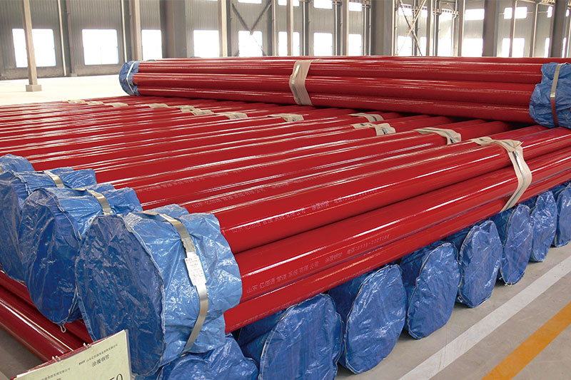 Steel and plastic composite pipe for fire fighting