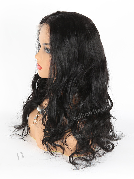 In Stock Indian Remy Hair 20" Big Curl 1# Color Full Lace Wig FLW-01580