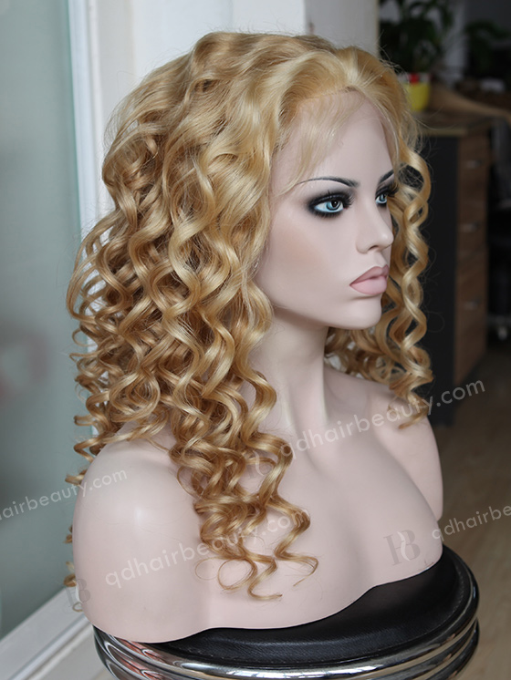 Virgin European Hair Blonde Curly Wig WR-LW-083