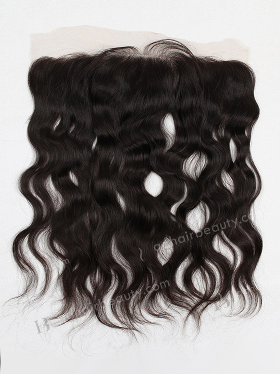 In Stock Brazilian Virgin Hair 16" Natural Wave Natural Color Lace Frontal  SKF-007