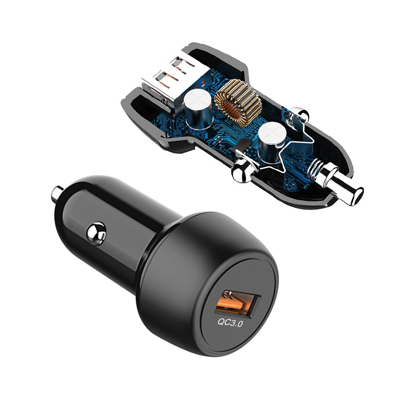 IBD335-1U 18W QC3.0 Fast Charging Car Charger For Mobile Phone.