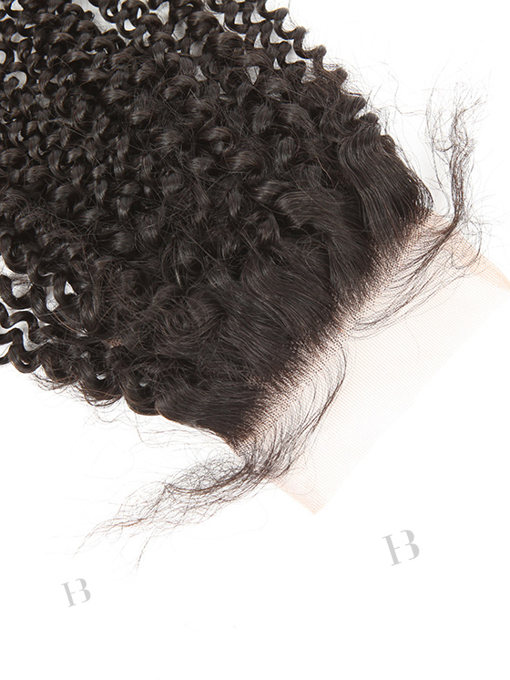 In Stock Brazilian Virgin Hair 16" 7mm Curl Natural Color Top Closure STC-315