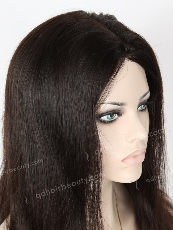 In Stock Chinese Virgin Hair 14" Straight Natural Color Silk Top Glueless Wig GL-07006