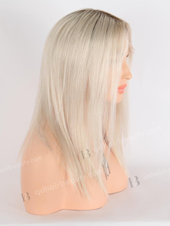 In Stock European Virgin Hair 12" All One Length Straight T9/White Color Grandeur Wig GRD-08018