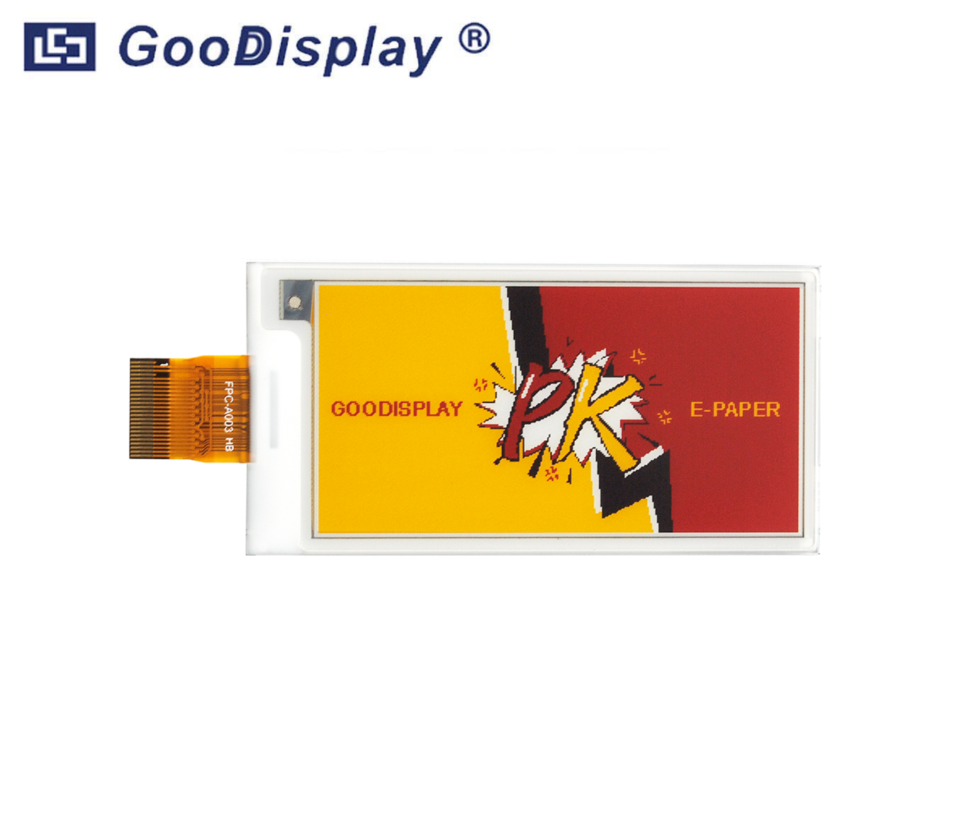 2.66 inch black, white,yellow and red 4-color Eink display, GDEY0266F51