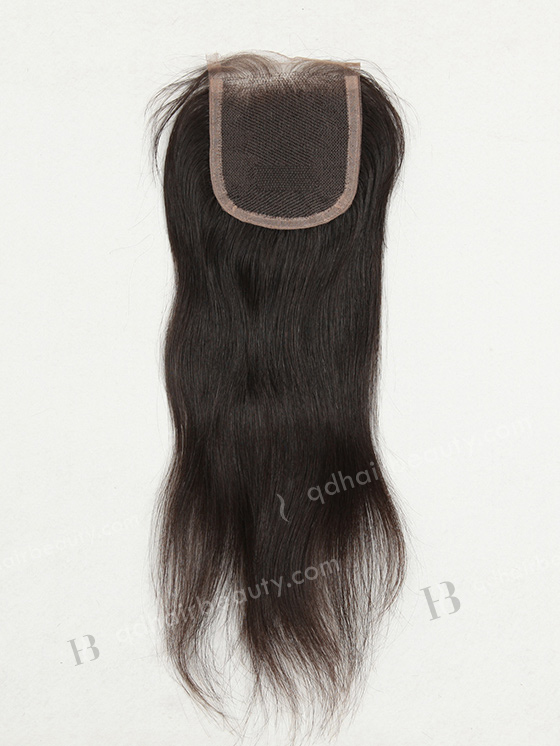 In Stock Indian Virgin Hair 12" Straight Natural Color Top Closure STC-216
