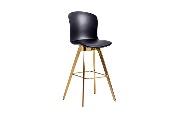 Tulip PP seat tapered brass bar chair stool S-228 g