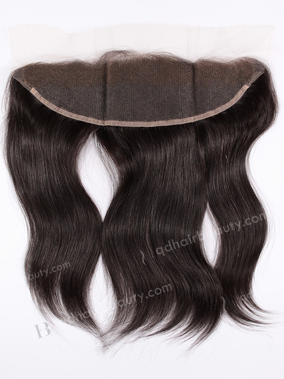 In Stock Indian Remy Hair 14" Straight Natural Color Lace Frontal SKF-001