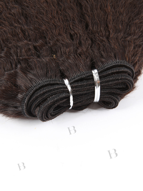 In Stock Indian Virgin Hair 12" Kinky Straight Natural Color Machine Weft SM-223