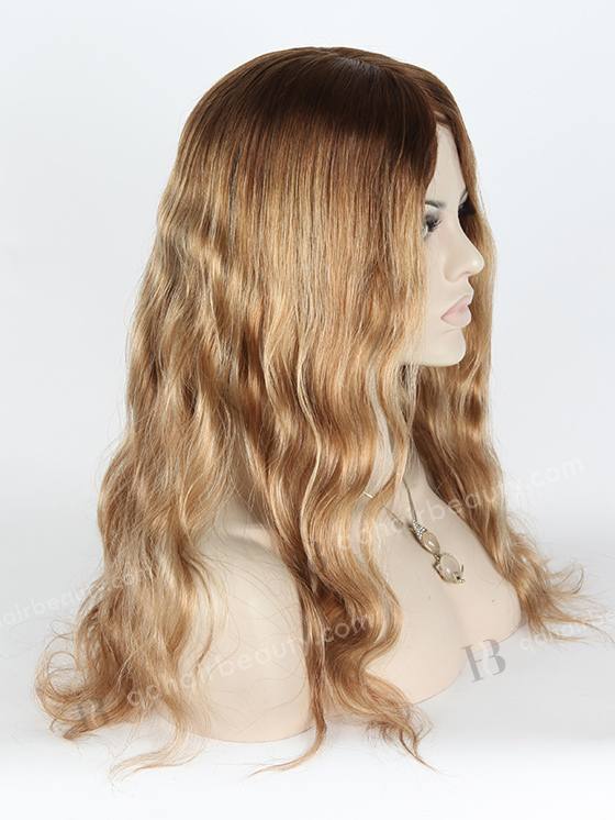 In Stock European Virgin Hair 18" Body Wave Color B116# Silk Top GluelessWig GL-08072