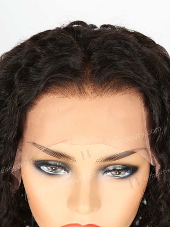 In Stock Indian Remy Hair 18" Molado Curly Natural Color Lace Front Wig SLF-01247