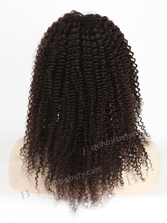 In Stock Indian Virgin Hair 18" Kinky Curl Natural Color Full Lace Glueless Wig GL-02006