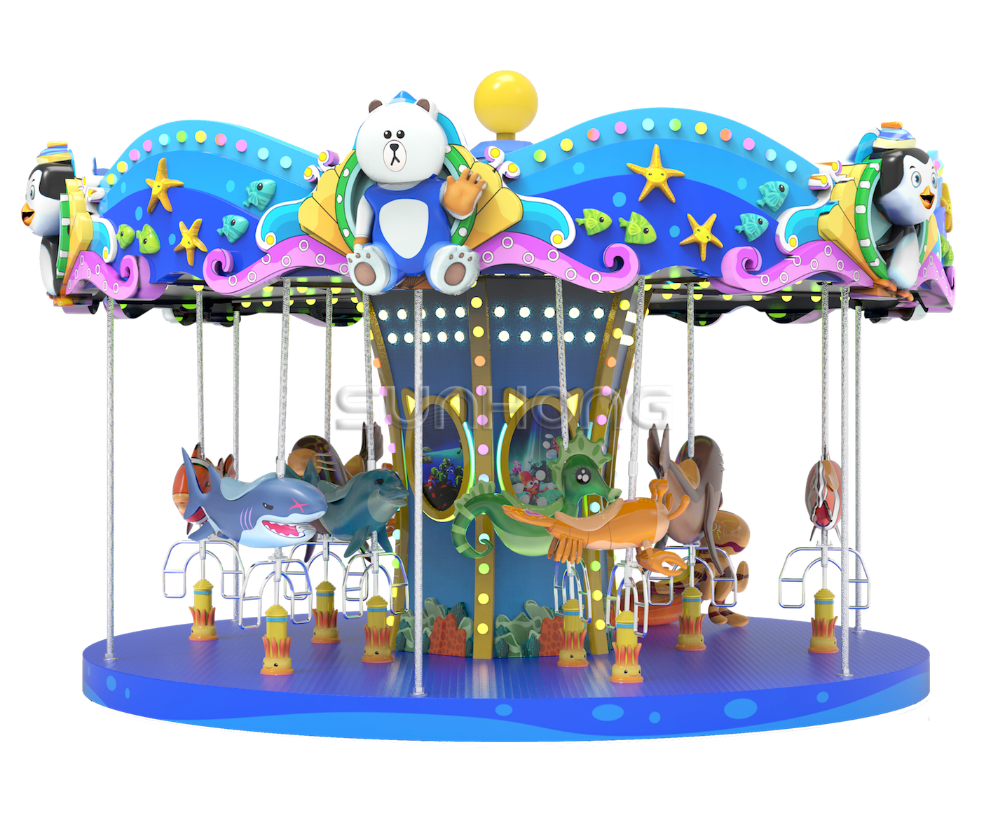 Merry-go-round Ocean World Gardens Amusement Park Carousel