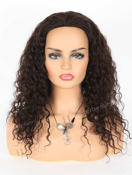 In Stock Brazilian Virgin Hair 18" Molado Curly Natural Color Silk Top Glueless Wig GL-04067