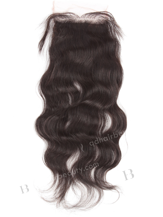 In Stock Indian Remy Hair 12" Natural Wave Natural Color Silk Top Closure STC-30