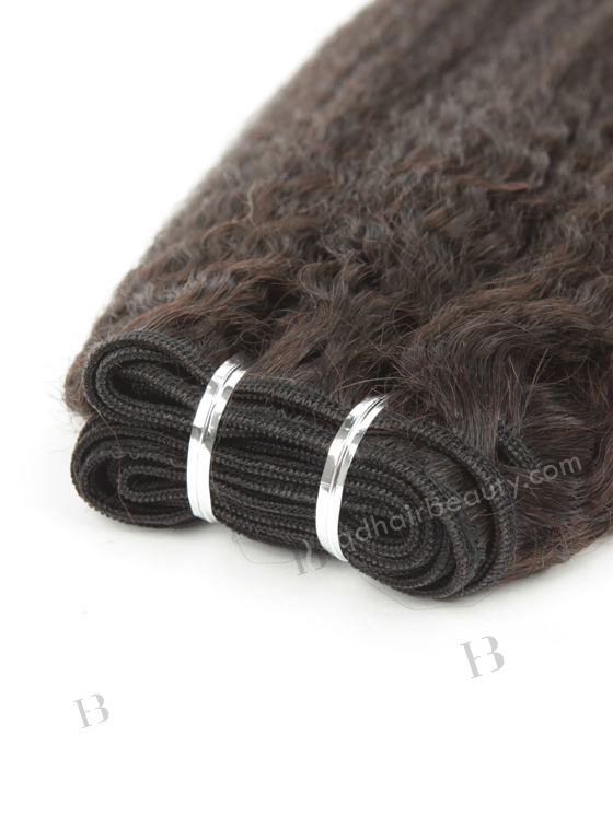 In Stock Indian Virgin Hair 14" Kinky Straight Natural Color Machine Weft SM-219