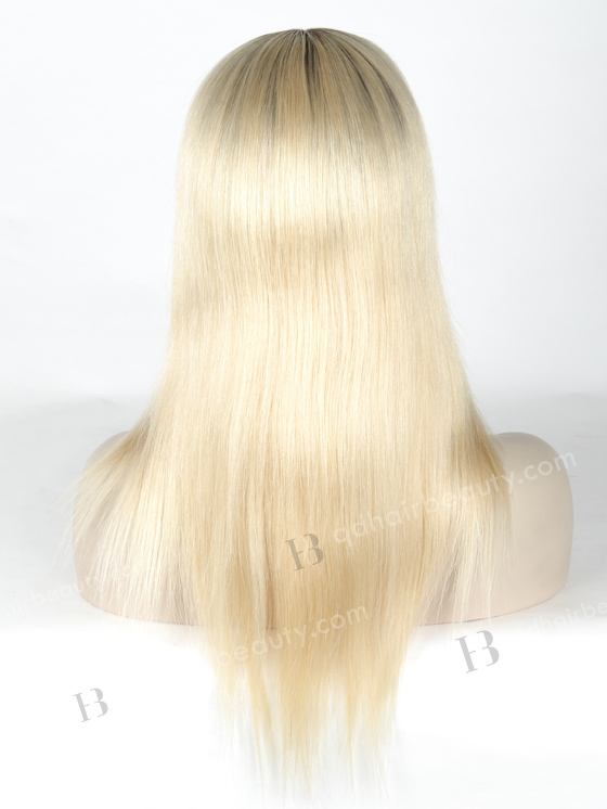 In Stock European Virgin Hair 14" Straight T9/60# Color Lace Front Silk Top Glueless Wig GLL-08034