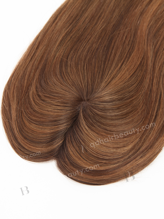In Stock 2.75"*5.25" European Virgin Hair 16" Straight T3/4# with T3/10# Highlights Color Monofilament Hair Topper-121