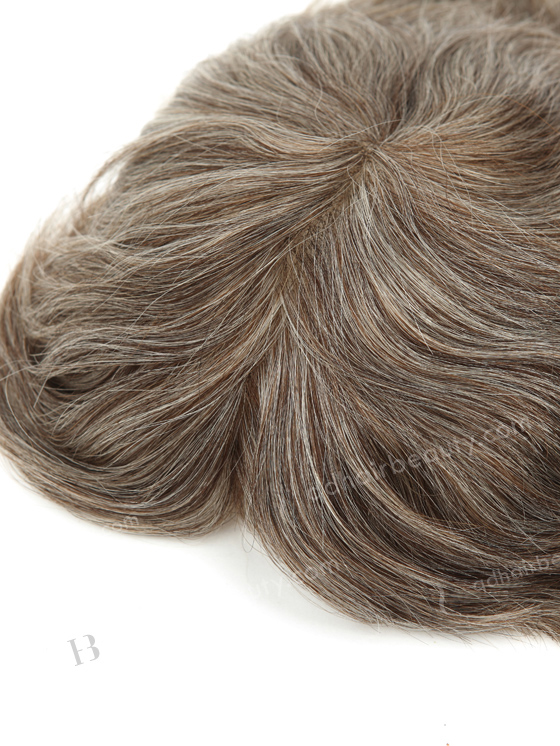 Indian Virgin Hair 4" Slight Wave 2#/4#/Grey Mixed Color Lace Top Closure WR-TC-003
