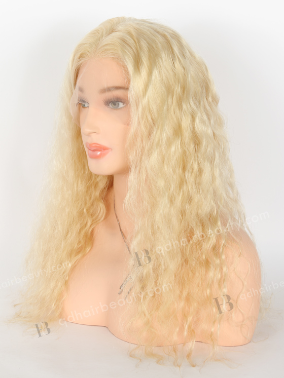 In Stock Chinese Virgin Hair 18" Natural Very Wavy 25mm 613# Color Full Lace Wig FLW-07328