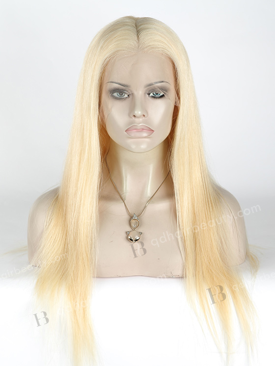 In Stock Indian Remy Hair 20" Straight 613# Color Full Lace Wig FLW-01842
