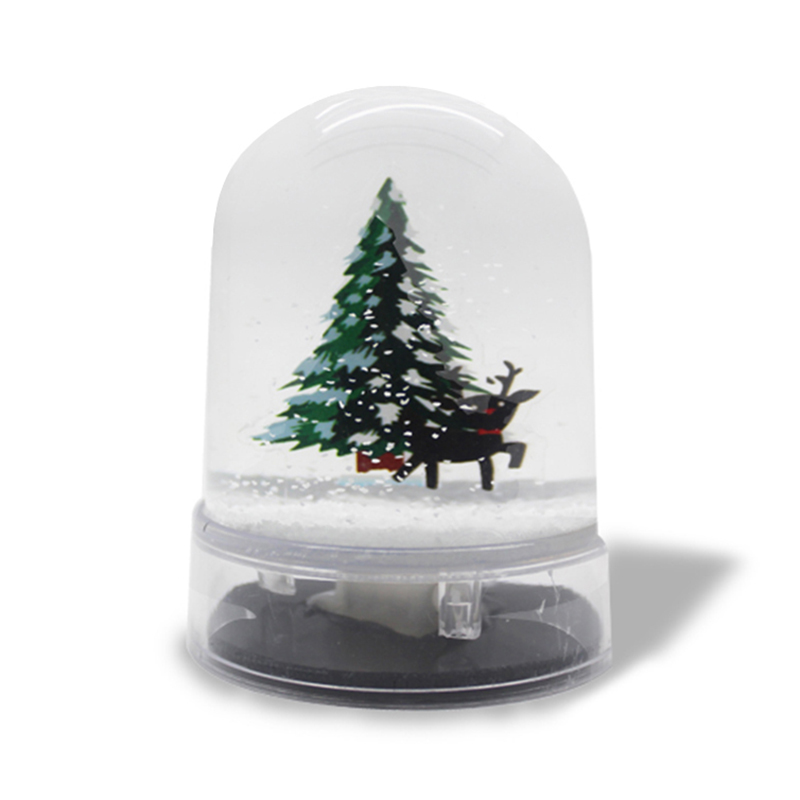 Christmas theme Resin crafts LED light Christmas tree snow ball