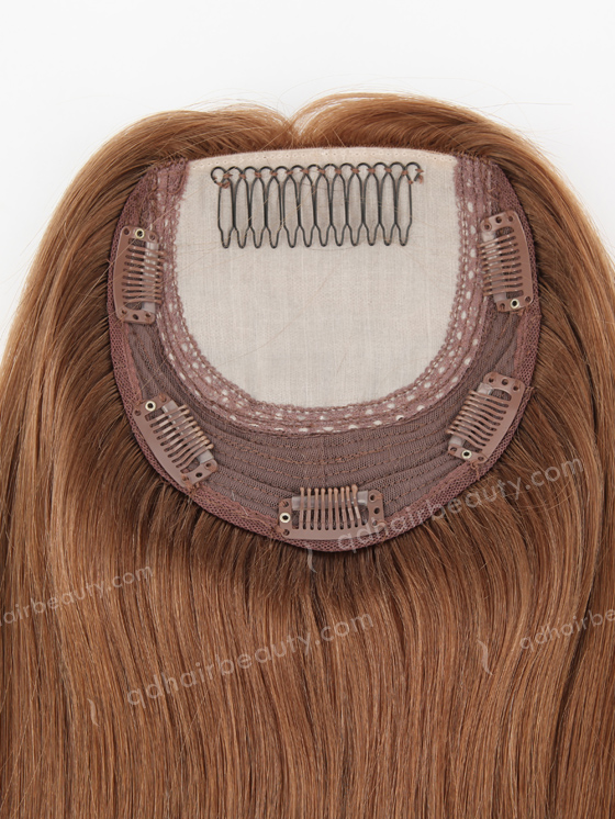 European Virgin Hair 16" One Length Straight 9# Color 5.5"×5.5" Silk Top Wefted Kosher WR-TC-031