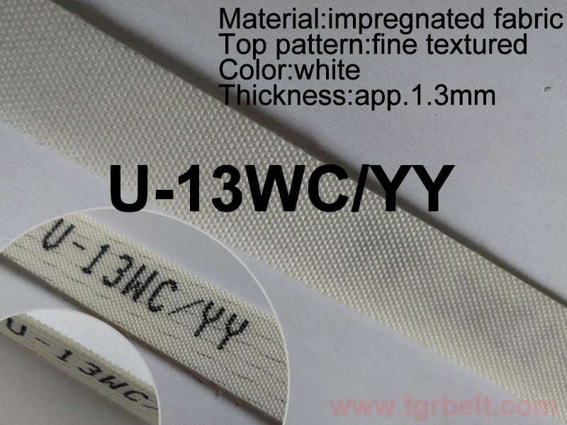 Antibacterial Food Grade PU Fabric Conveyor Belt U-13WC/YY