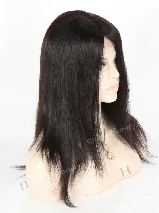 In Stock Indian Remy Hair 14" Straight 1b# Color Silk Top Glueless Wig GL-01036