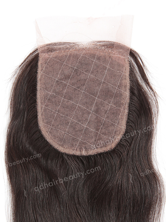 In Stock Indian Virgin Hair 16" Straight Natural Color Silk Top Closure STC-243
