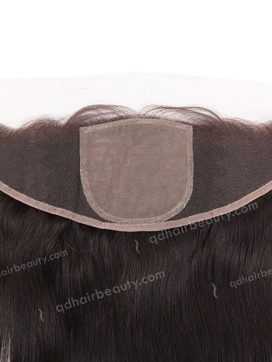 In Stock Indian Remy Hair 14" Straight Natural Color Silk Top Lace Frontal SKF-062