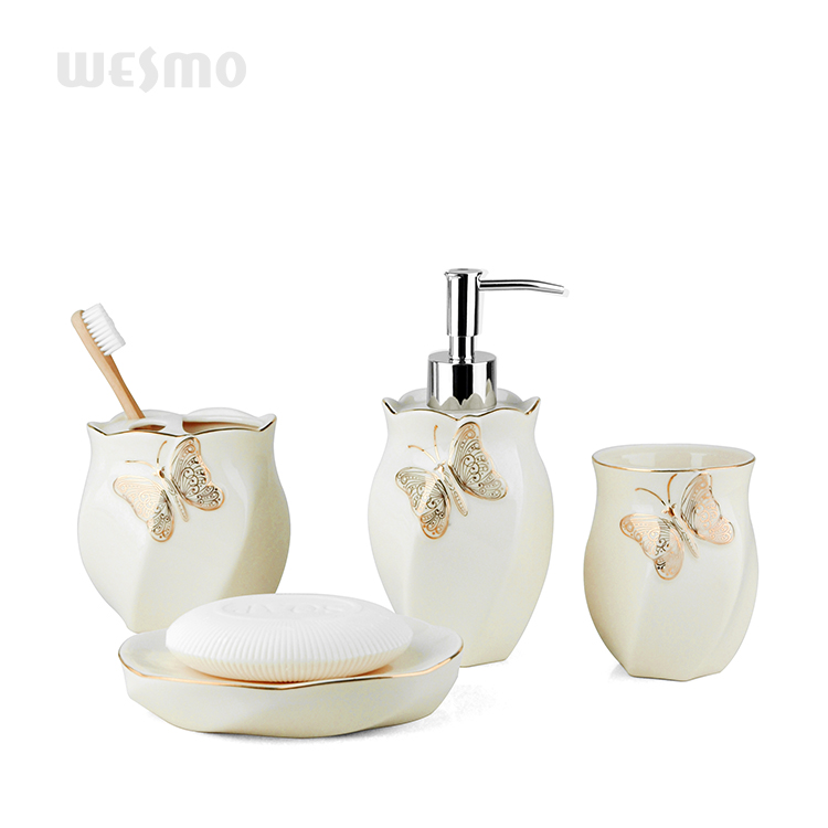 Manufacturer Supply Exclusive Designer Luxury Porcelain Bathroom Accessories Set Kit