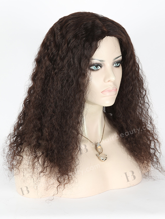 In Stock Brazilian Virgin Hair 18" Spanish Wave Natural Color Full Lace Glueless Wig GL-04012