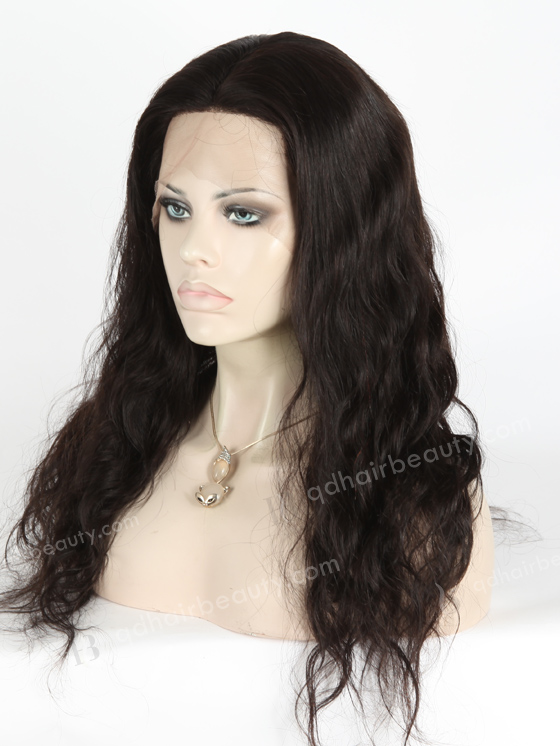 In Stock Brazilian Virgin Hair 20" Natural Straight Natural Color Silk Top Full Lace Wig STW-409