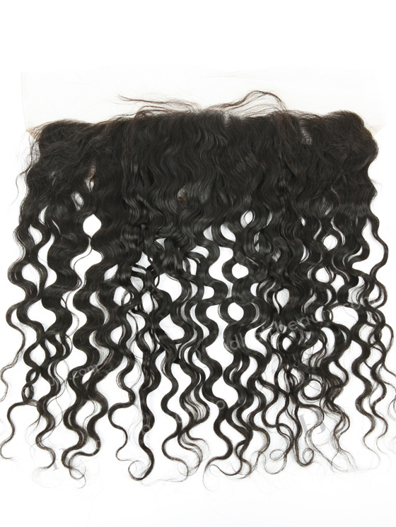 In Stock Indian Remy Hair 14" Natural Curly Natural Color Lace Frontal SKF-077