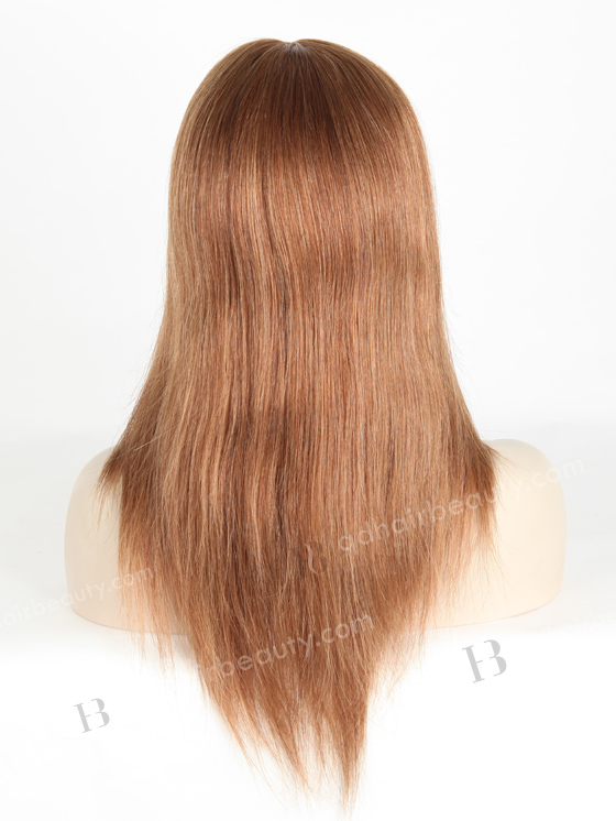In Stock European Virgin Hair 14" Straight 6#/8# Evenly Blended Lace Front Silk Top Glueless Wig GLL-08035