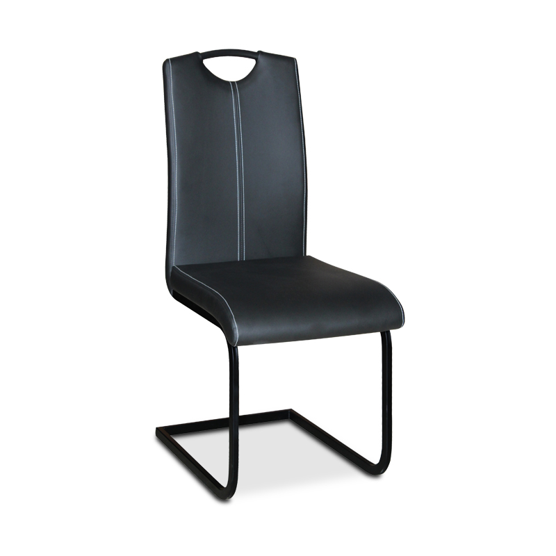 PU Dining Chair with Powder Coated Legs