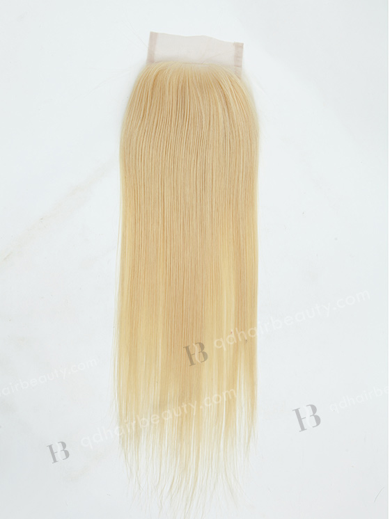In Stock Malaysian Virgin Hair 14" Straight #613 Color Top Closure STC-58