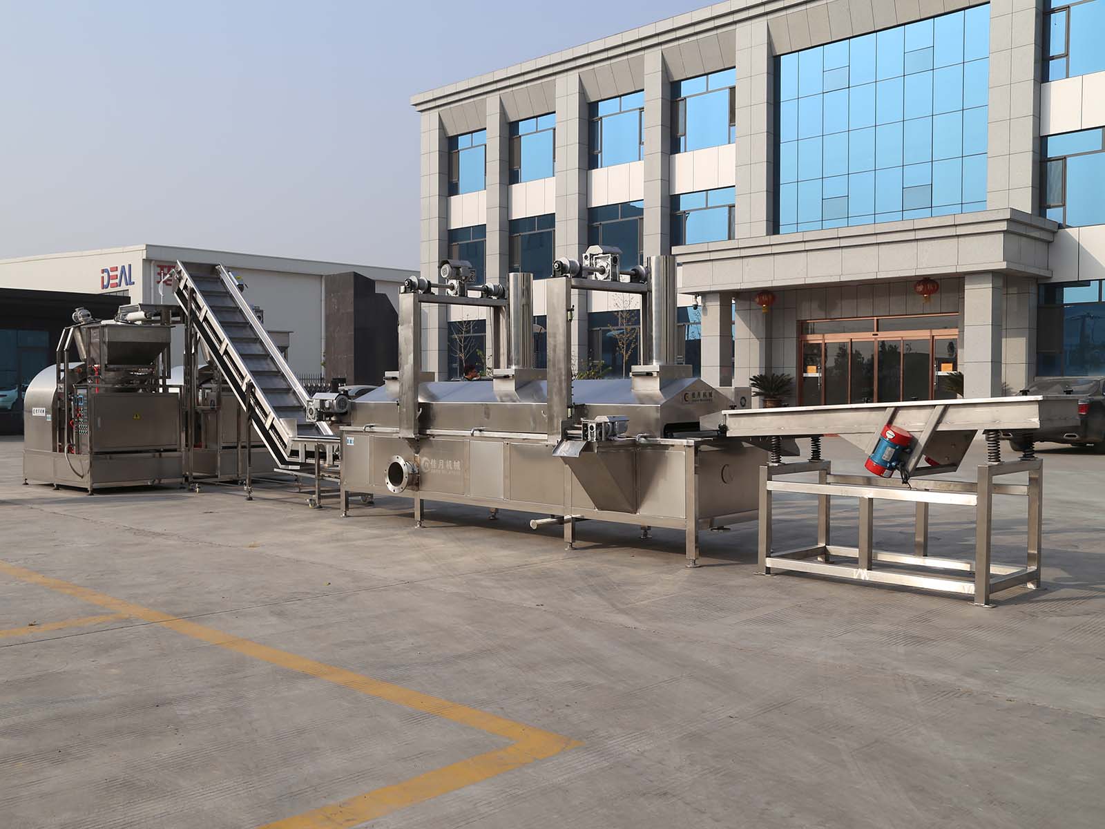 Soy product frying production line