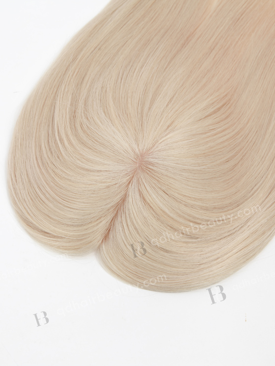 In Stock 5.5"*6.5" European Virgin Hair 16" Straight White Color Silk Top Hair Topper-134