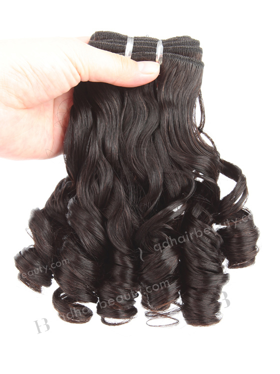 In Stock 5A Peruvian Virgin Hair 14" Double Drawn Deedee Curl Natural Color Machine Weft SM-6131