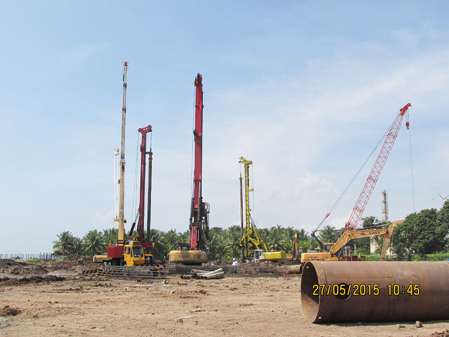 Pile construction of conch cement plant in Indonesia